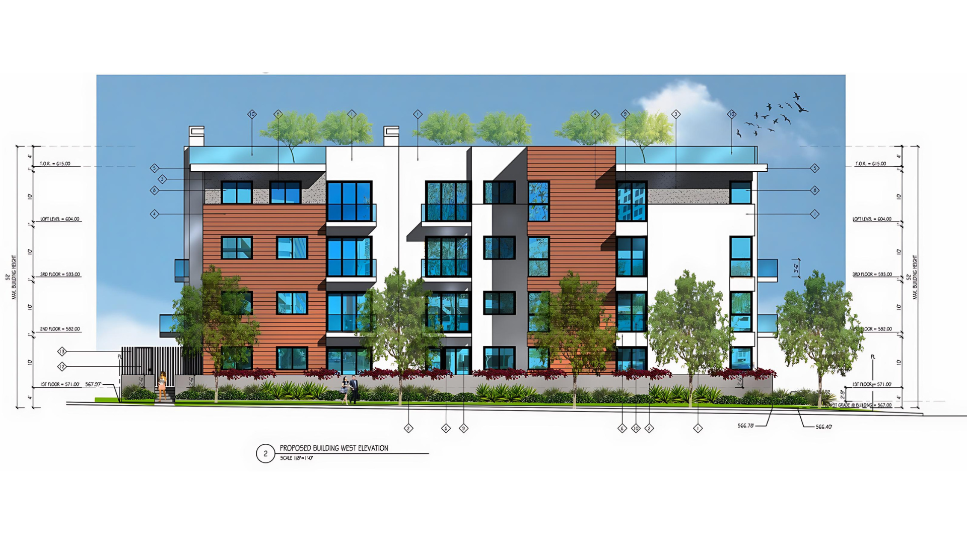 An artist 's impression of a large apartment building