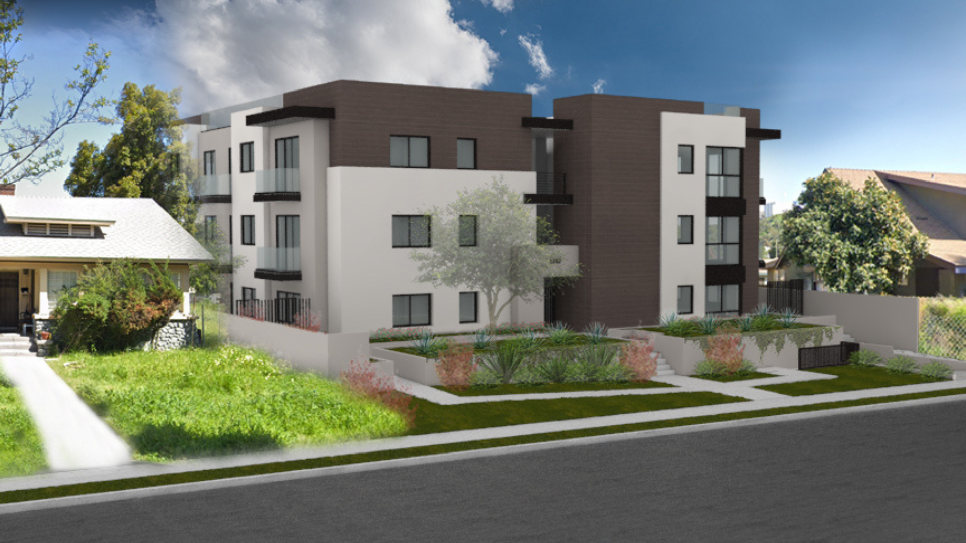 An artist 's impression of a new apartment building