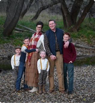 Family photo of the Diamond Cut Landscape owners showcasing the team behind the Phoenix-based landscaping company
