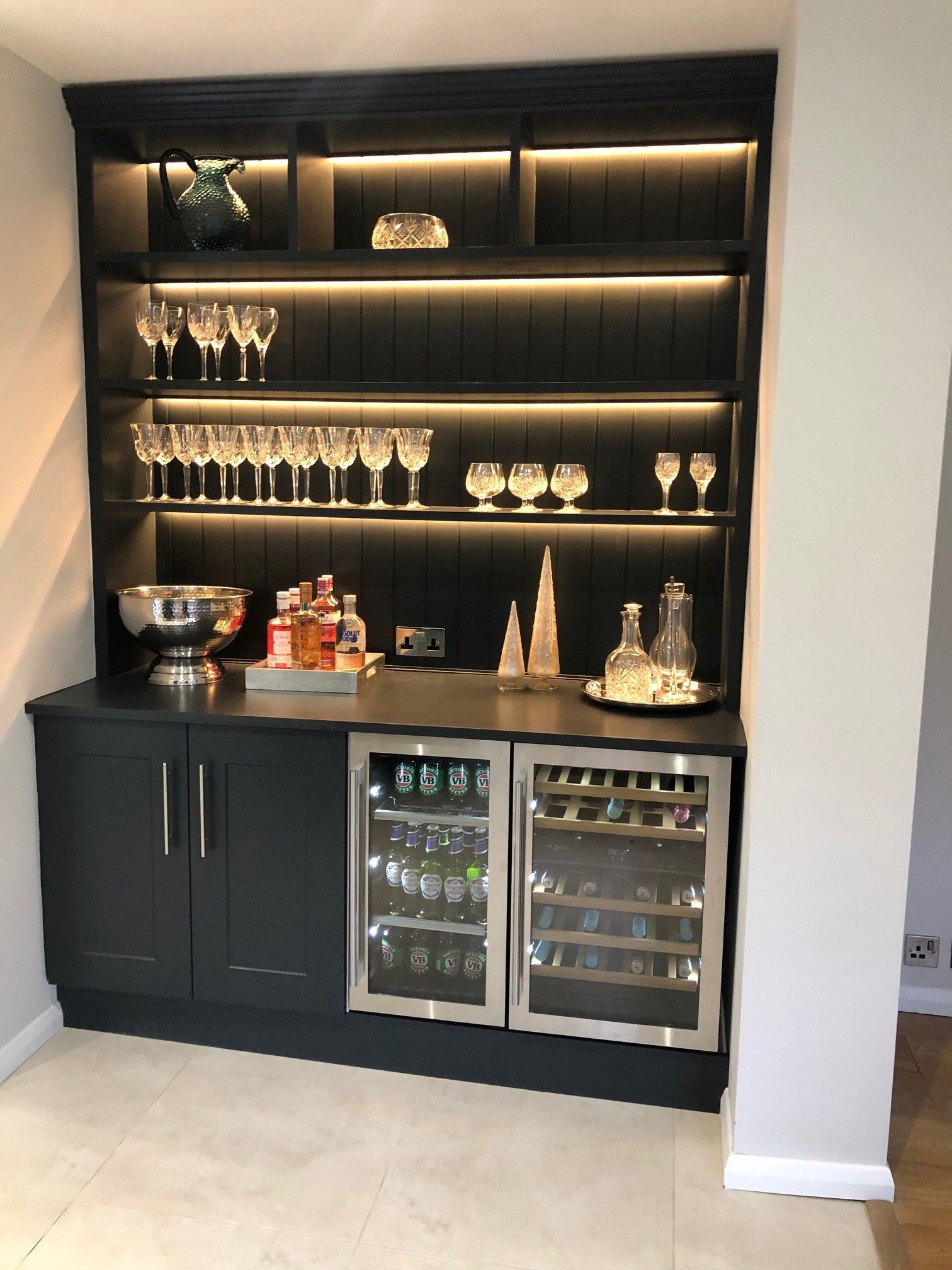 Newly installed bar area, Woking