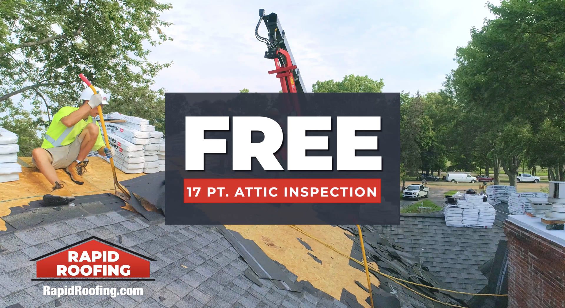 A free 17 pt attic inspection is being offered by rapid roofing