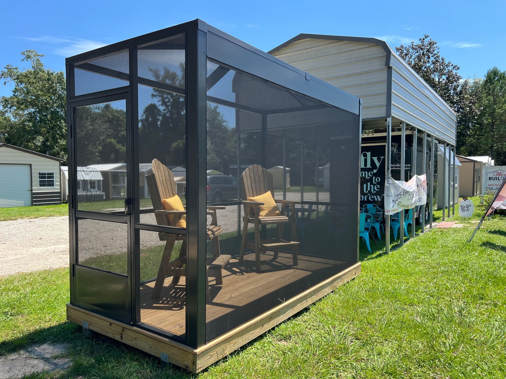 The Portico - 6' x 12' Foot Portico Patio Enclosure with Screen Doors