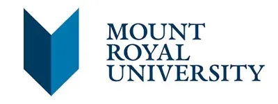 Mount Royal University logo: blue symbol with text 