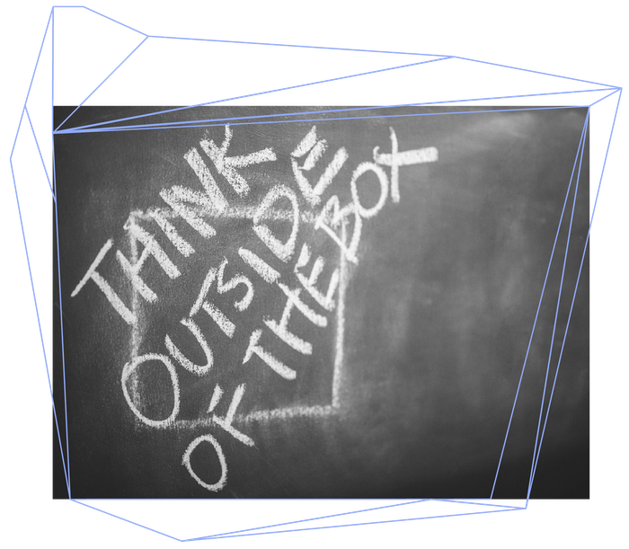 Think Outside the Box on a Chalkboard Think Outside the Box on a Chalkboard