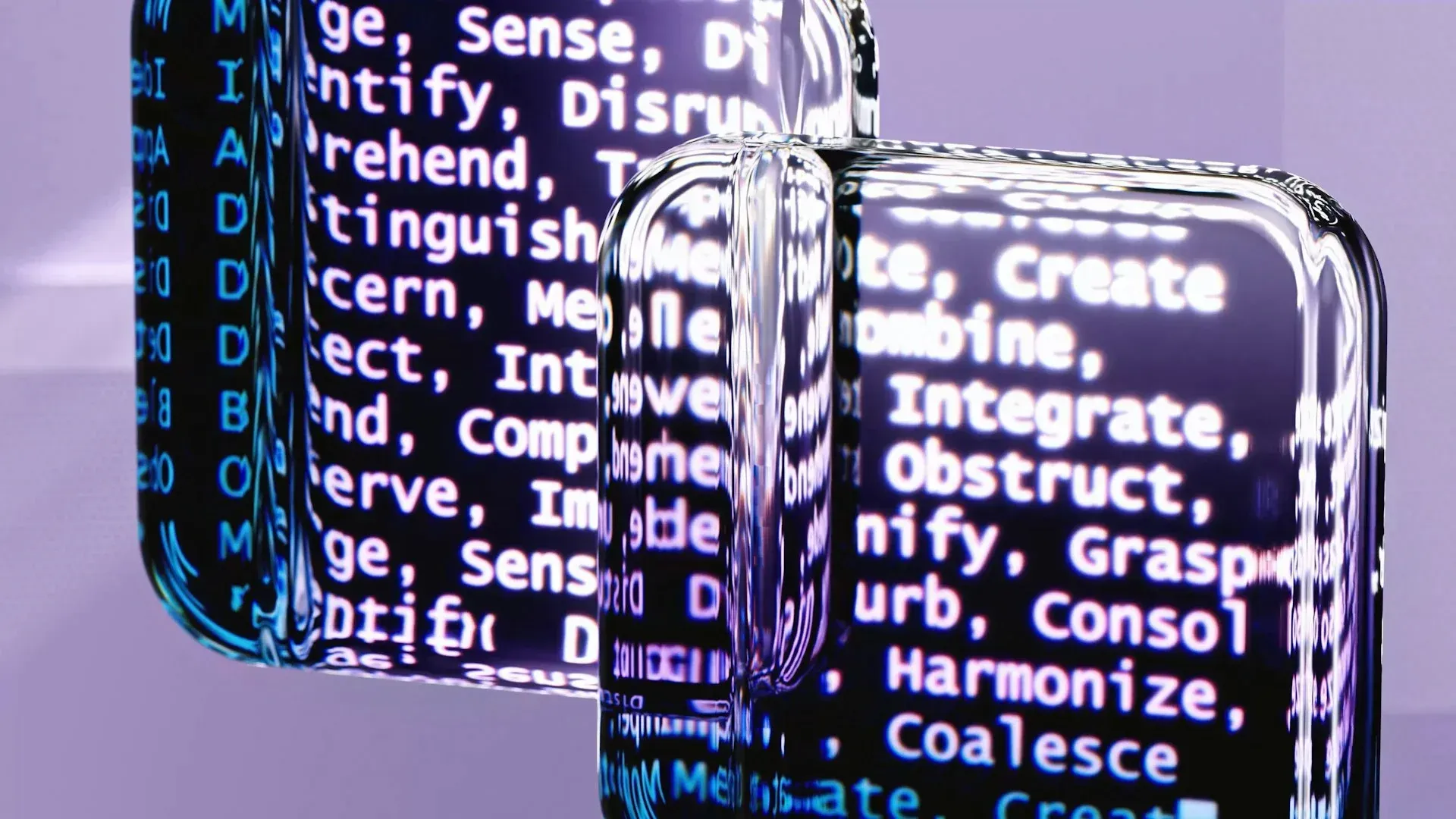 Mobile screens with a lot of words on them