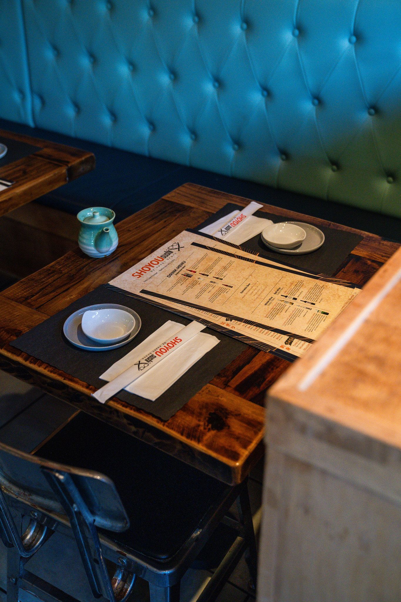 Shoyou Sushi table setup