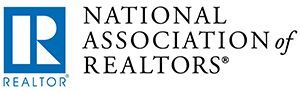 Logo of the National Association of Realtors with a blue square containing a stylized white