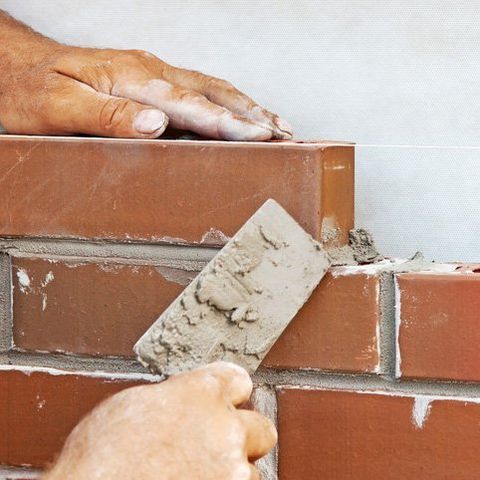 brick wall erection 