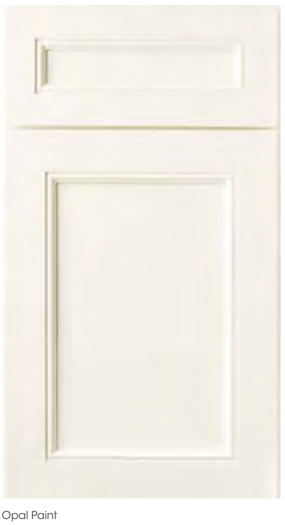 Wolf Brand Berwyn cabinet doors in Opal Paint