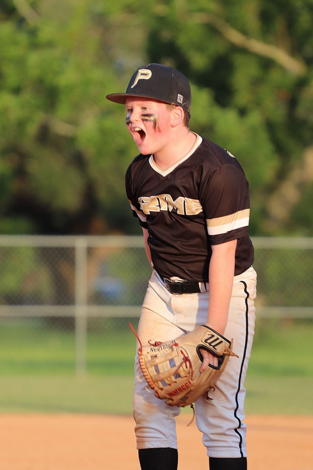 Prime Athletics baseball player competing on the field
