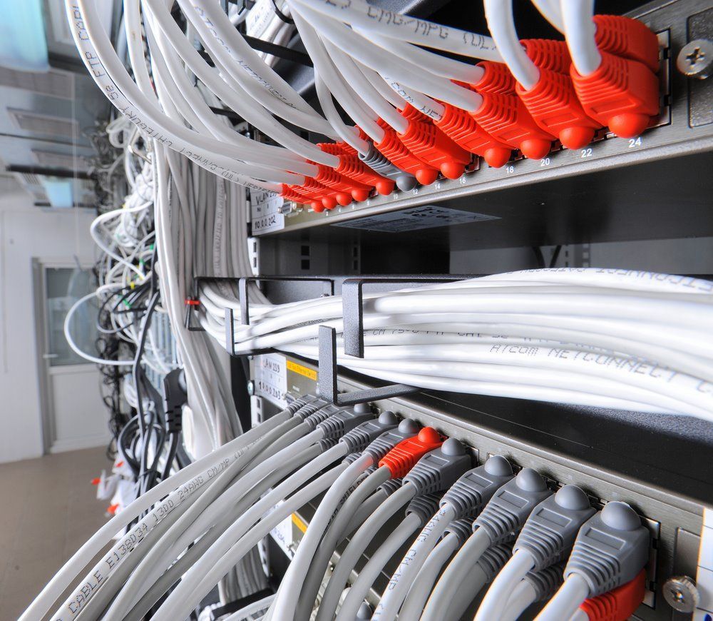 Network Cables Connected To Servers In A Data Center — Atack Electrical in Brown Hill, VIC