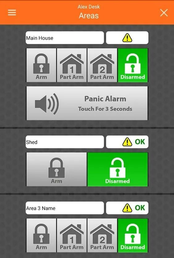 A Screenshot of A Panic Alarm App on A Phone — MNC Security in Sawtell, NSW