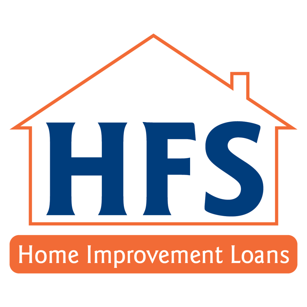 The HFS logo in blue letters inside an orange house outline, with