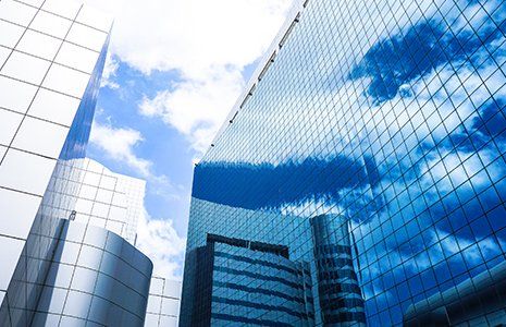 Modern glass skycrapers background