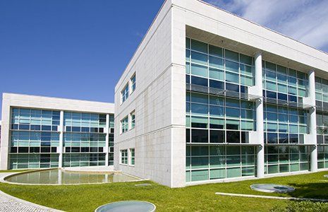 Cityscape office buildings with modern corporate architecture Cityscape office buildings with modern corporate architecture