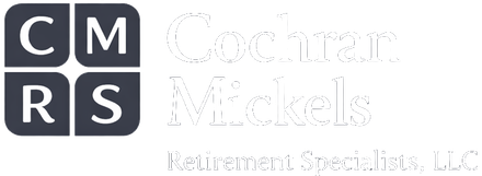 Logo for Cochran Mickels Retirement Specialists, LLC. Features four connected dark squares with initials CMRS.