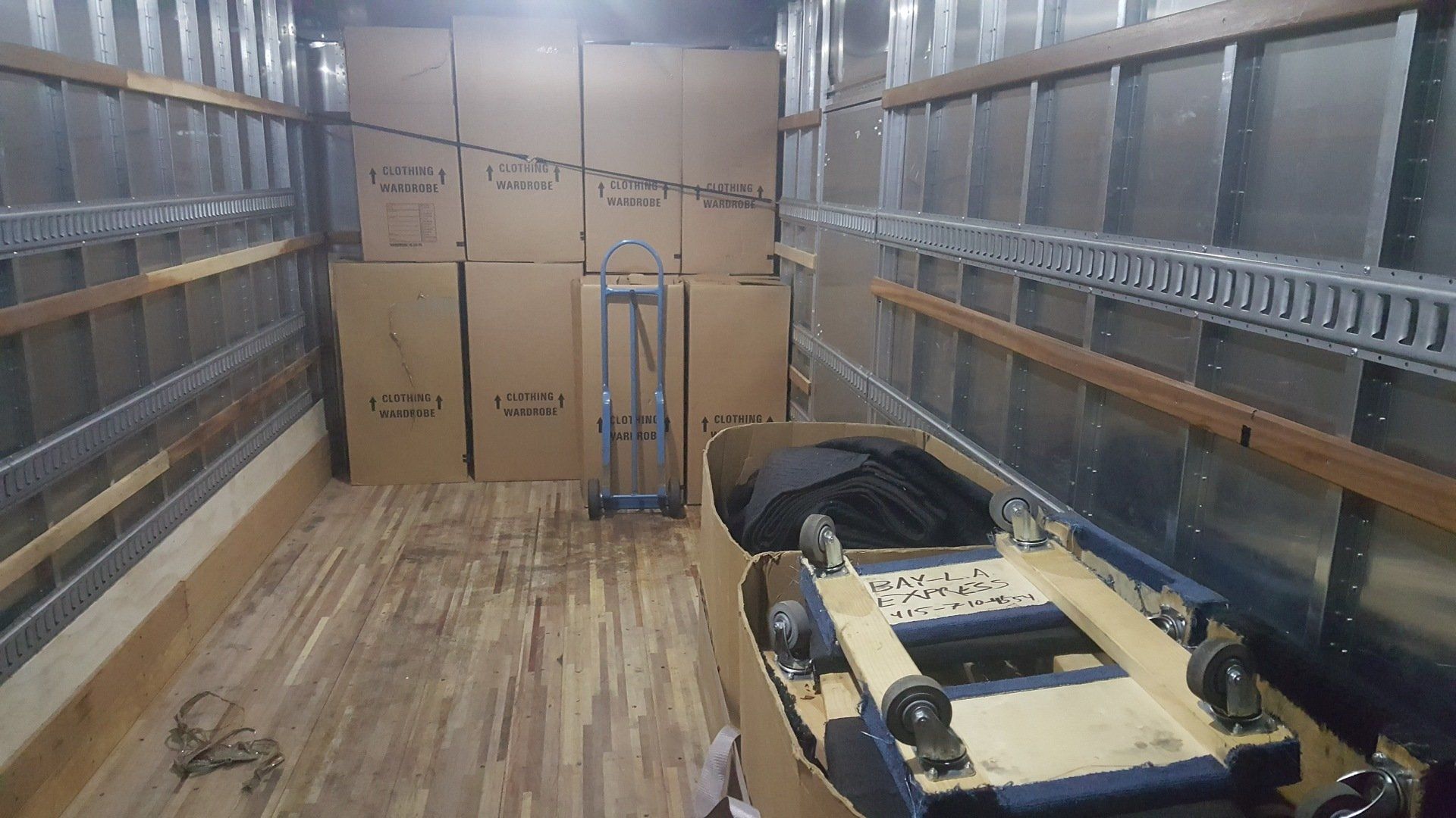 Inside of Moving Truck