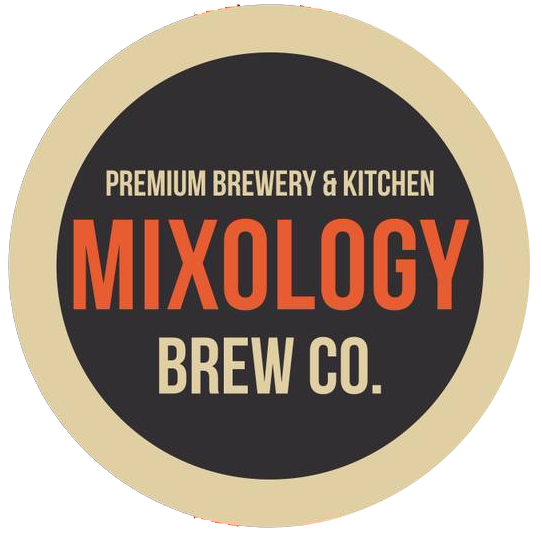 Mixology premium brewery and kitchen logo