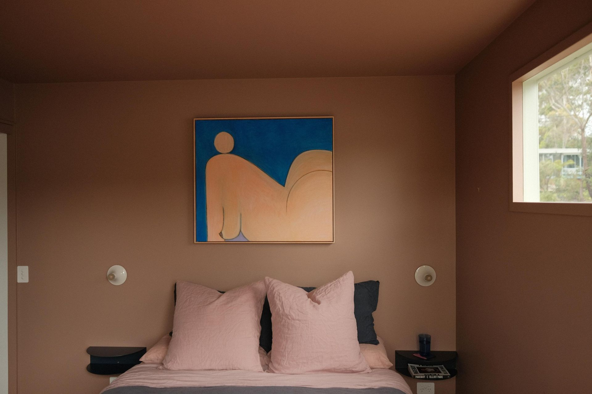 Bed with Pillows and Painting — Envisage Construction and Design in Meadowbank, NSW