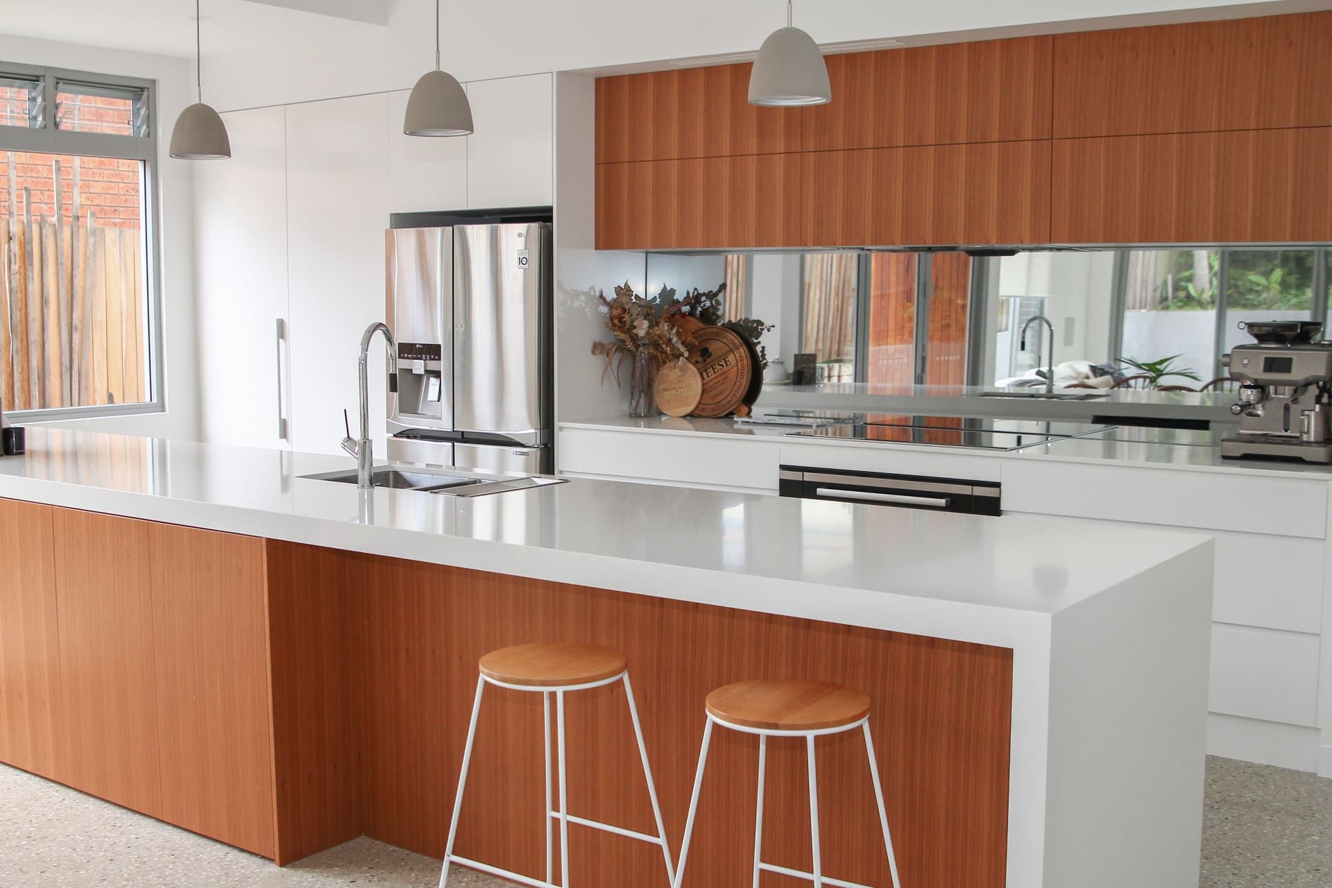 Modern Kitchen With a White Island — Envisage Construction and Design in Sydney, NSW