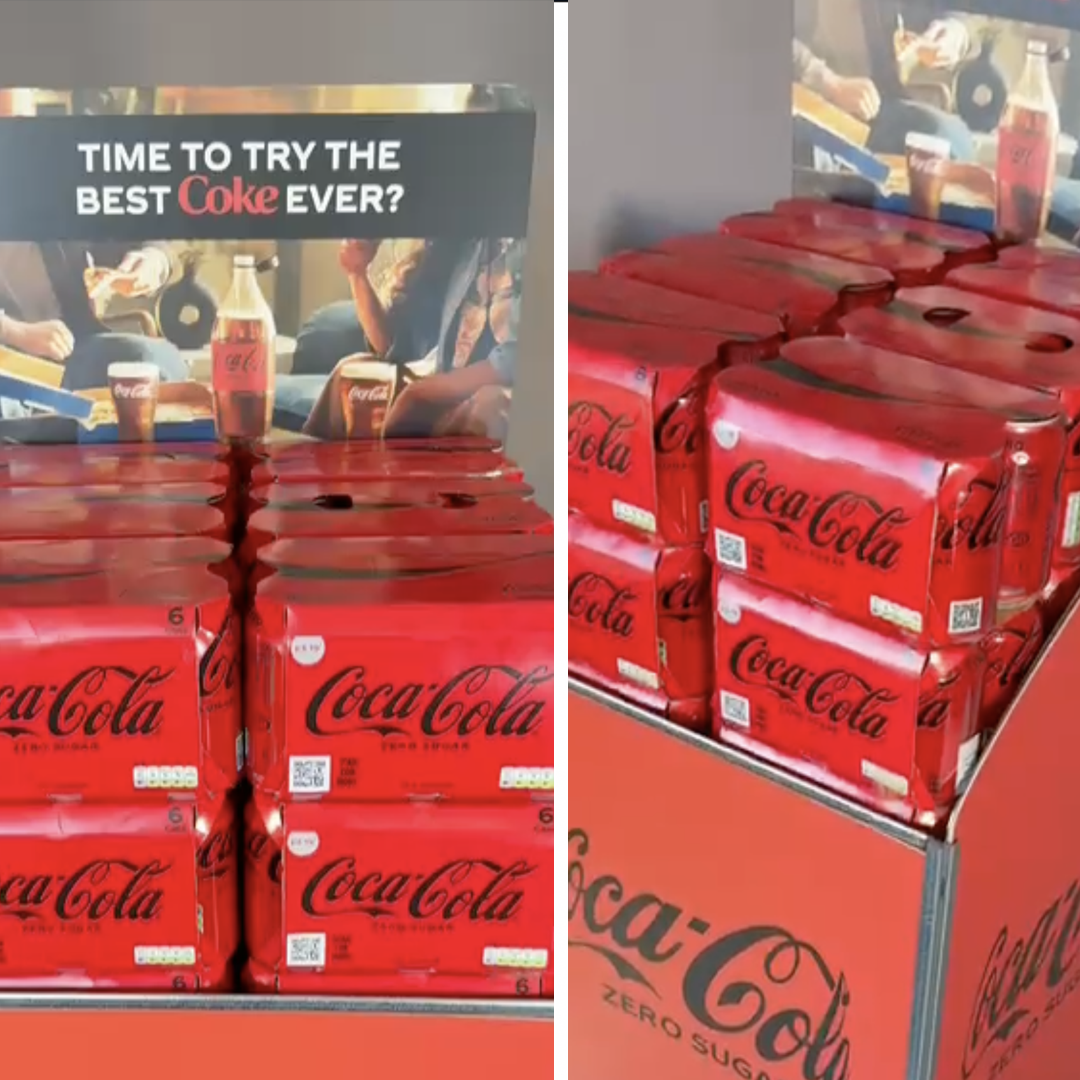 A sleek, spring-loaded 'Tall Boy' Mega Vendor display unit