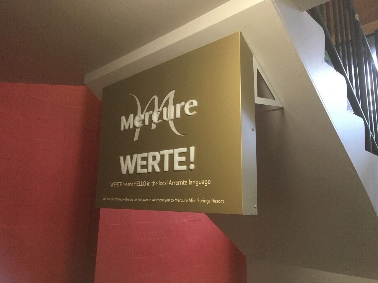 A Sign on a Wall That Says Merke Werte — Bluey's Signs in Ciccone, NT