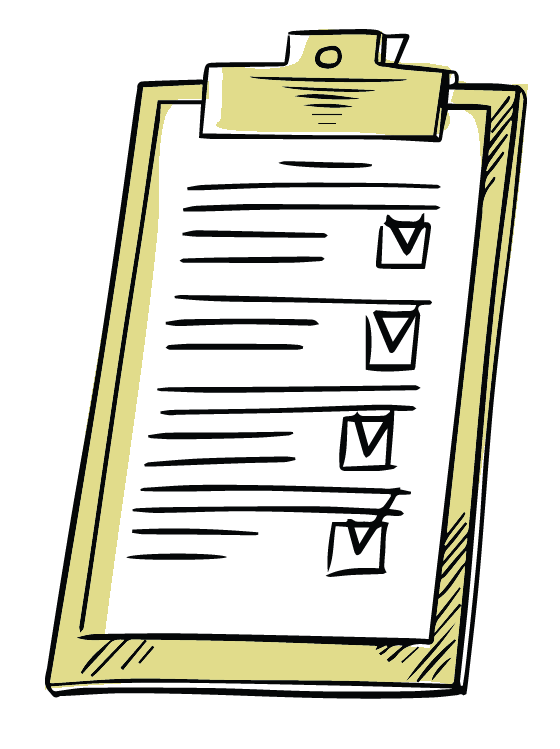 Person filling out paperwork