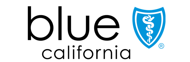 The blue california logo has a blue shield with a caduceus on it.