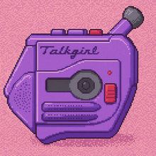 8bit retro art - talkgirl - inspired by the 90s - searching for stars - lauren nixon-matney