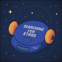 searching for stars - 8bit retro art - cd walkman - listen to my story