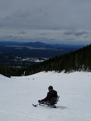 Dennis Grant on his mono ski