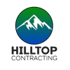 Logo: Mountain silhouette inside green/blue circle, "HILLTOP CONTRACTING" text below.