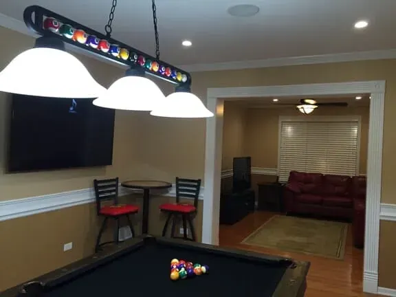 Living Room With Billiard — Grayslake, IL — Morrison Home Services