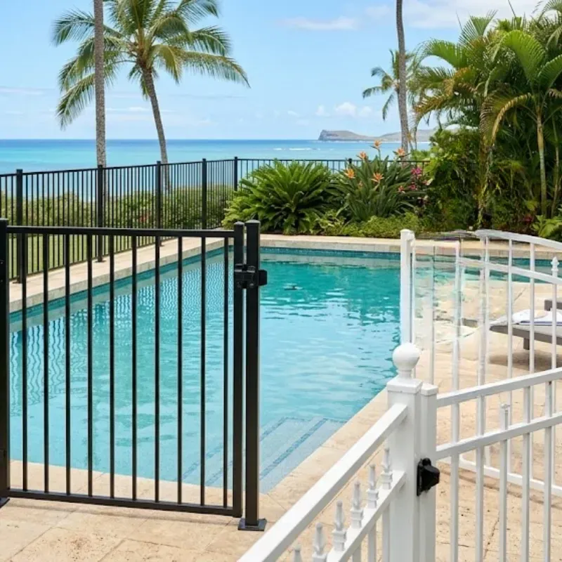 Aluminum pool fencing Hawaii safety designs