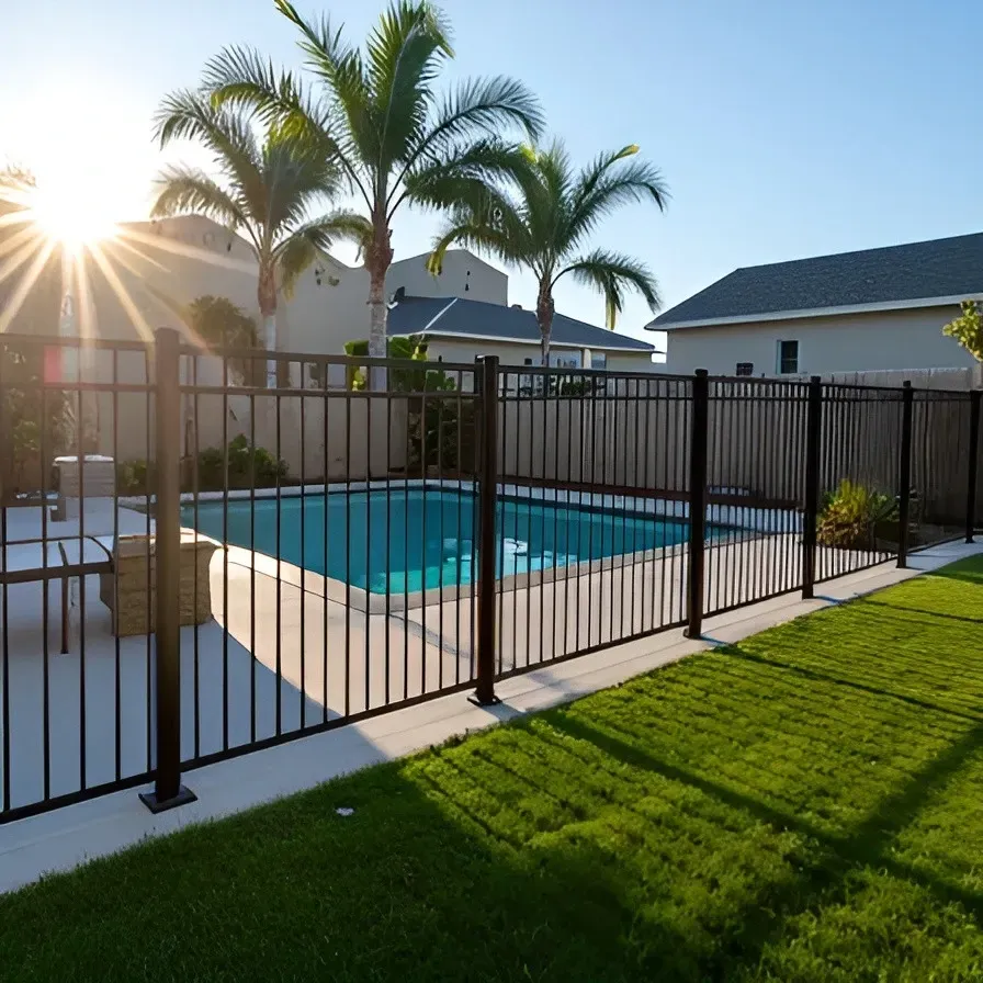 Flat top aluminum pool fence Hawaii