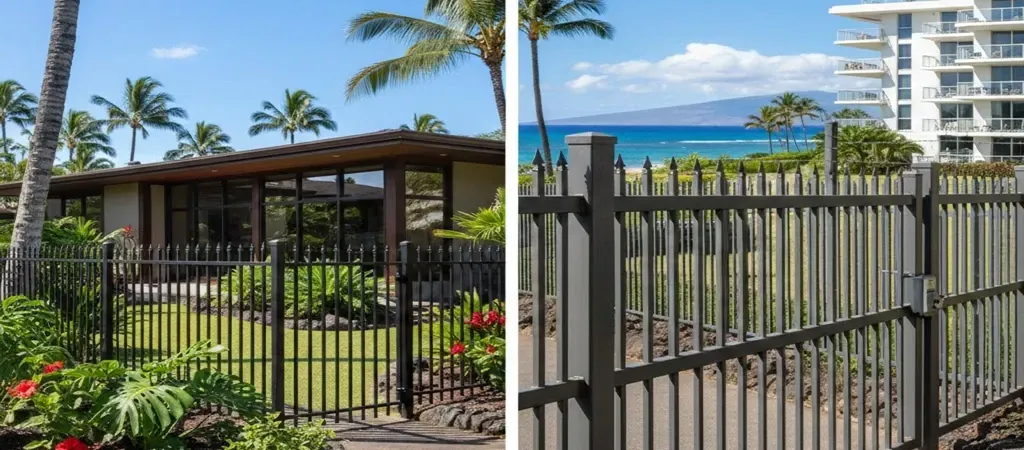 Hawaii residential and commercial aluminum fencing