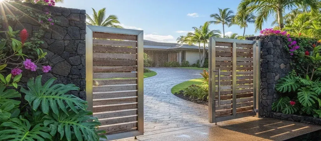 Oahu gate materials durable tropical weather