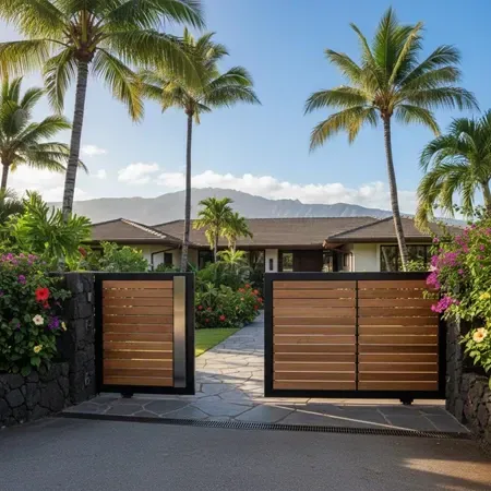 Oahu modern gate residential home design