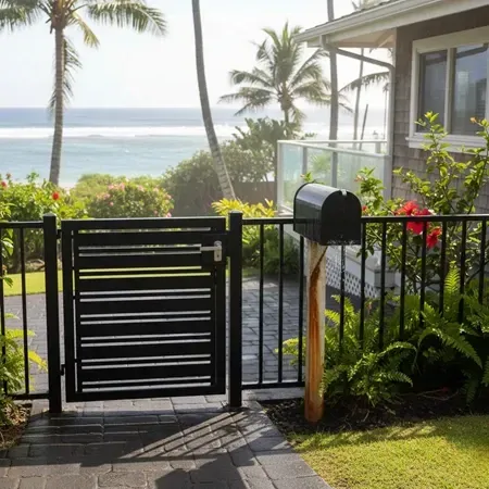 Oahu salt air humidity gate installation
