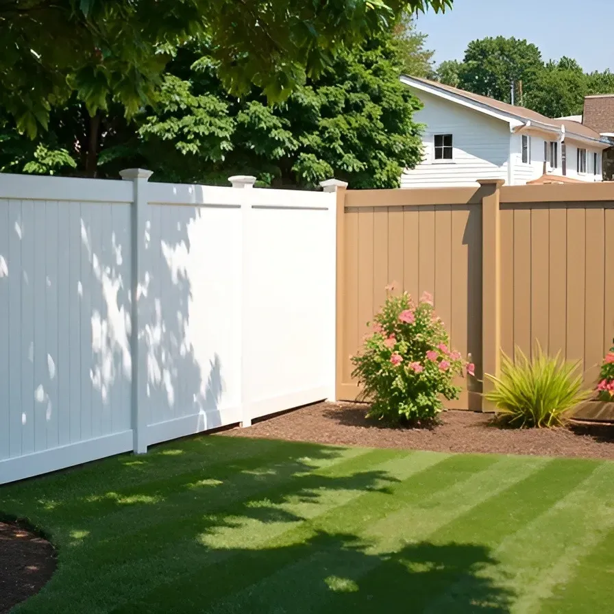 Oahu white vs tan vinyl fence
