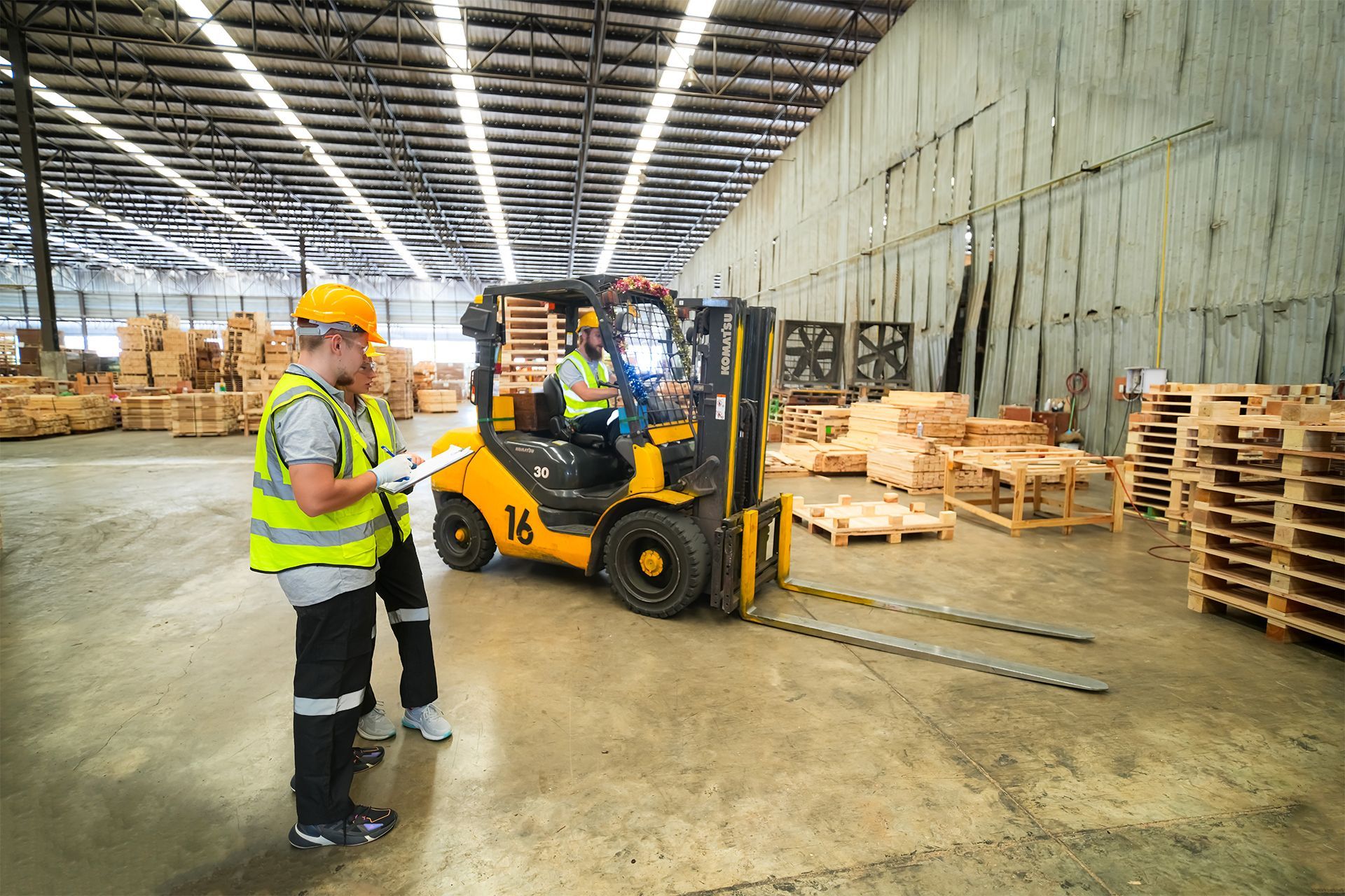 Forklift Operators in Warehouse