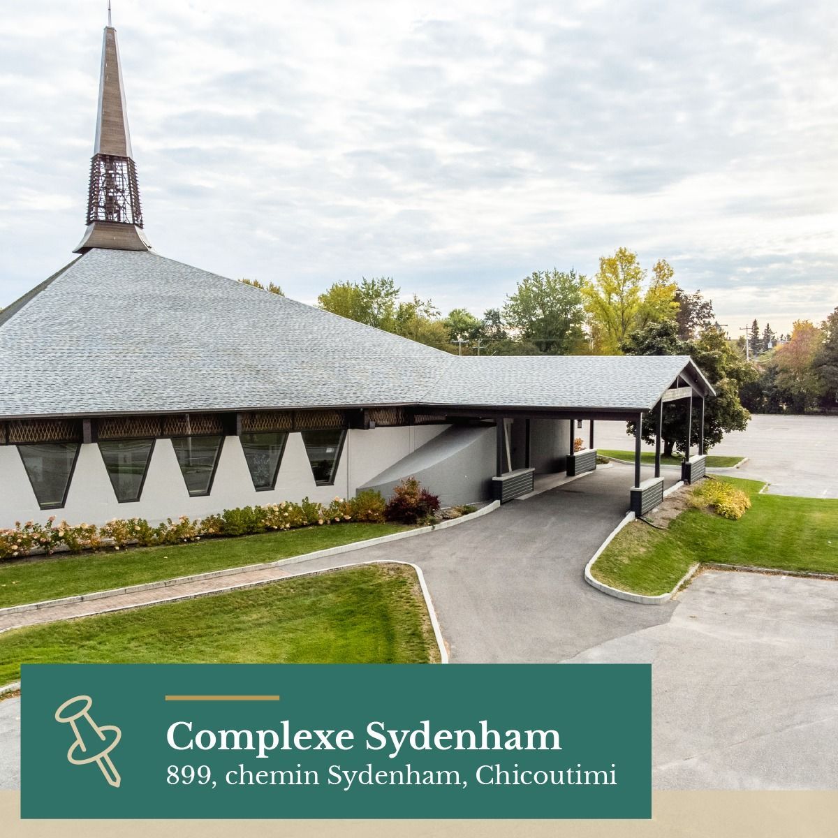 Une publicité pour le complexe sydenham à chicoutimi