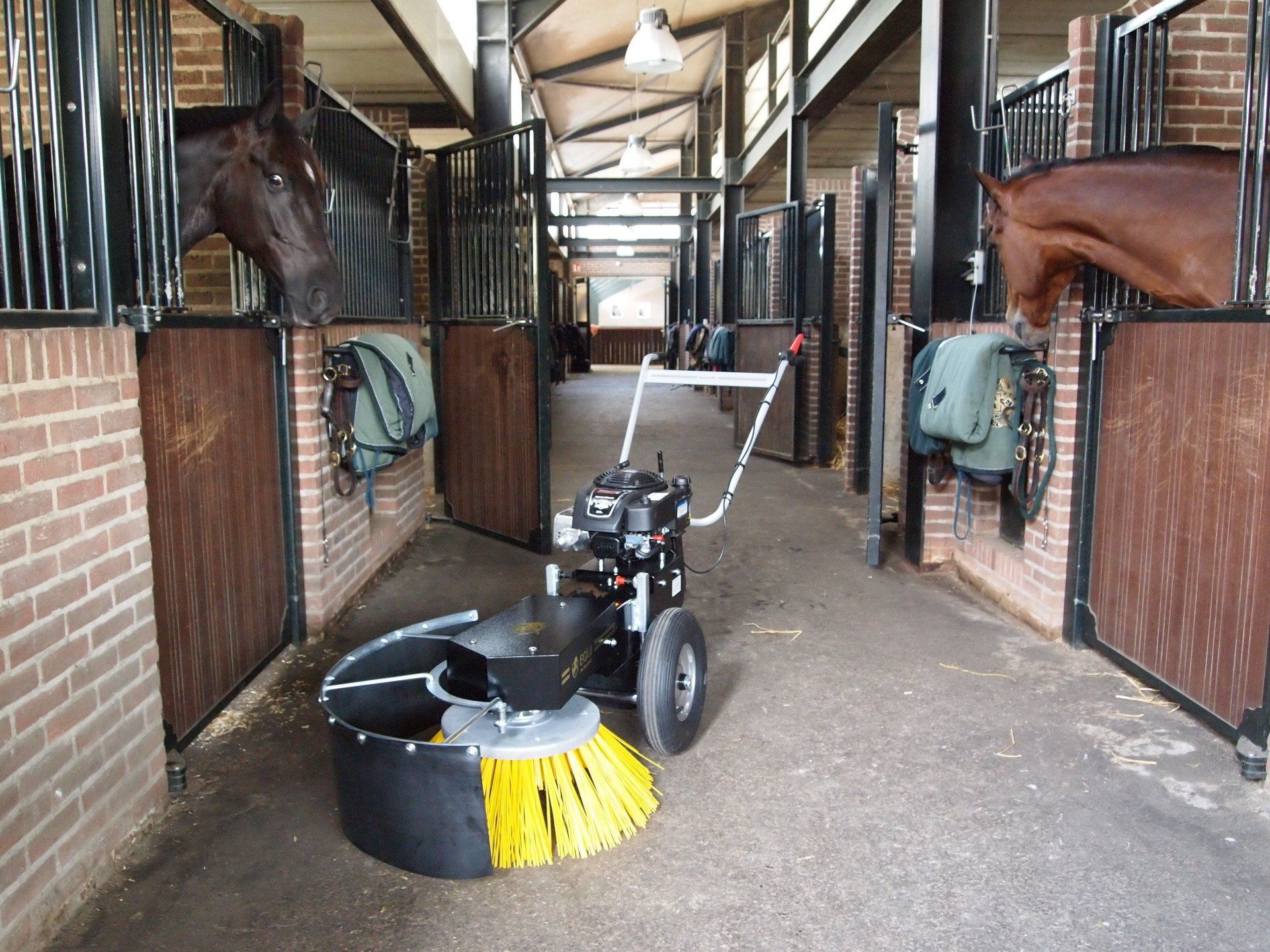 Equi pro kit met Sweeper borstel voor manages en paardenstallen