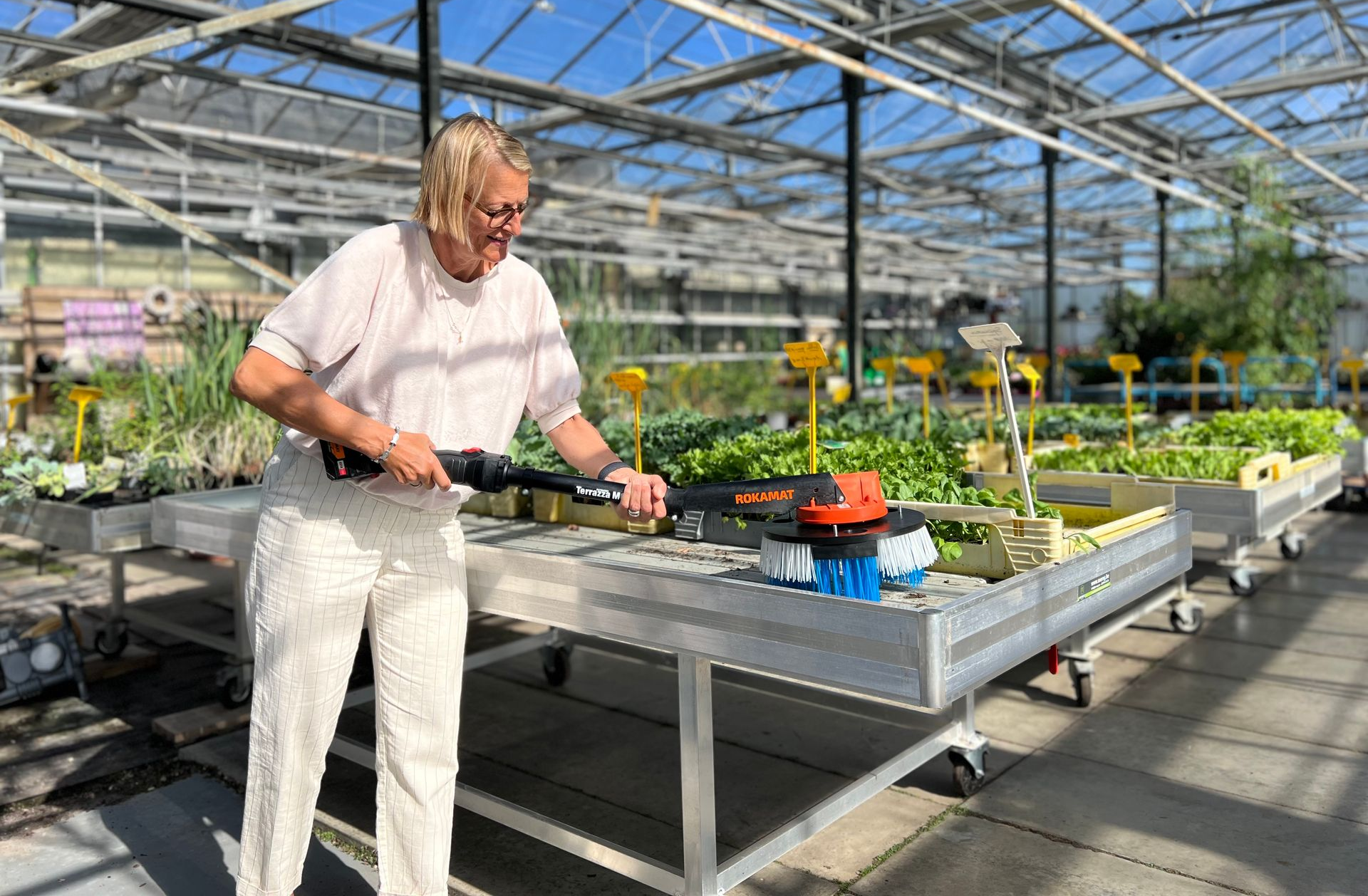 Foto van Christiaan, oprichter van Terrazza MC, staand voor onze stand op GreenTech Amsterdam 2025