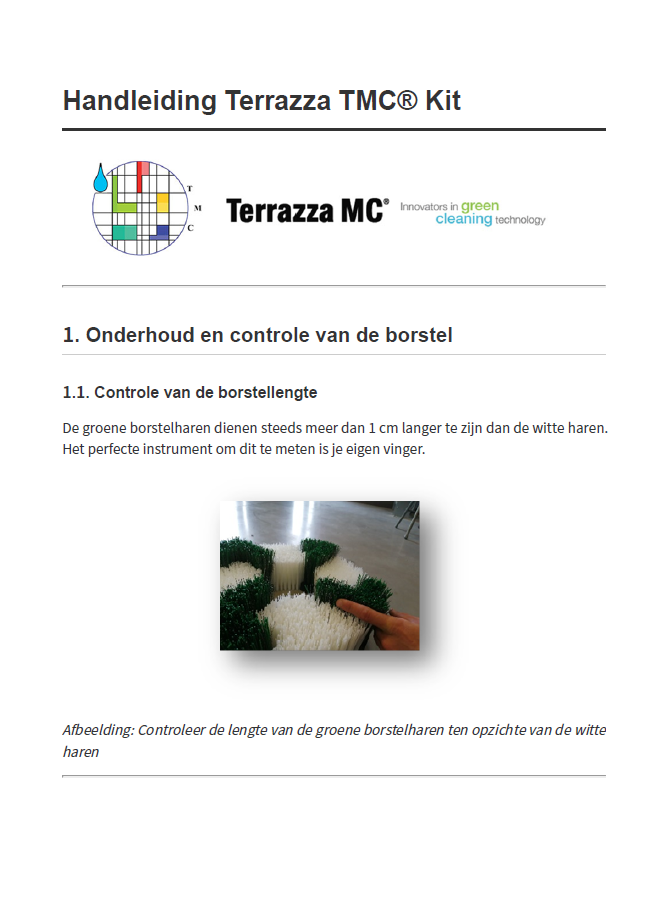 Afbeelding van de handleiding van de TMC® Kit