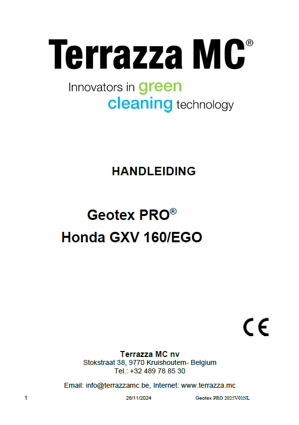 Afbeelding van de handleiding van de Geotex PRO®