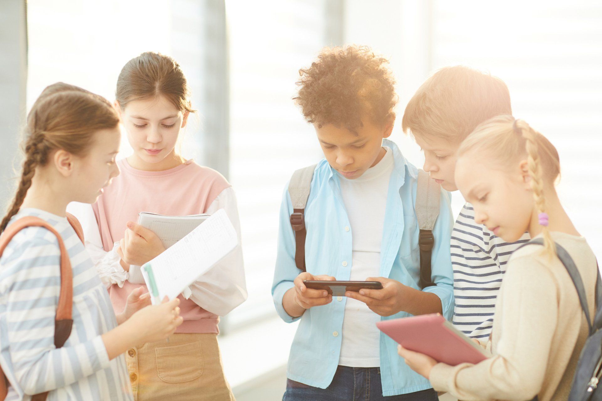 Busy Middle Schoolers In School Corridor — Clarkston, WA — LifeTrack Services, Inc