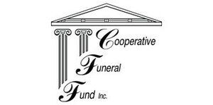 A black and white logo for a cooperative funeral fund.