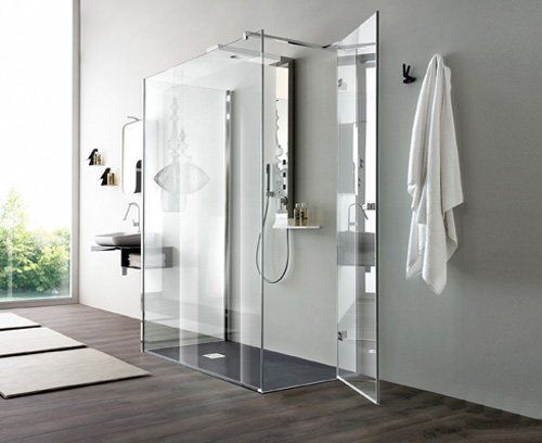 doccia con box in vetro