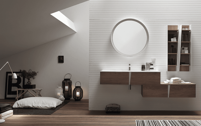 stanza da bagno con arredamento moderno